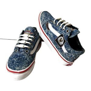 Vans X Cobra Kai Old Skool Sneaker Shoes Blue Low Tops Eagle Fang Karate Kids 12